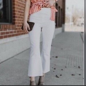 Spanx White Flare Cropped Jean XS